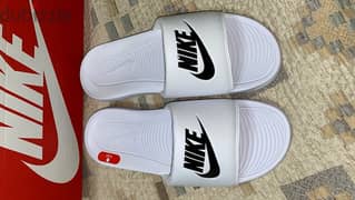 White Nike slides size 45