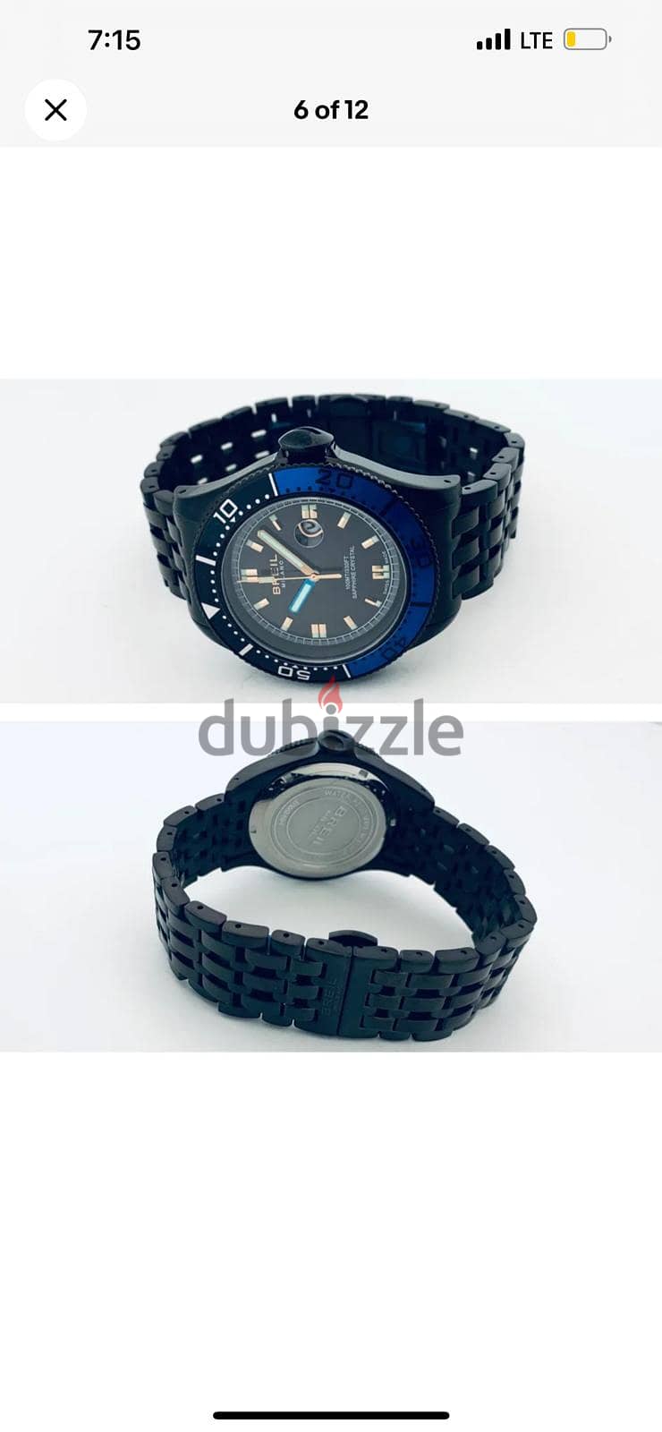 Breil milano brand new black with tags original made Swiss 7