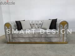 Classic sofa set - طقم استقبال كلاسيك راقي خشب زان جلد كابوتنيه