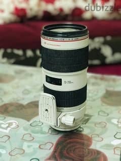 canon lens 70/200 v2 very good with hood / caps / cover