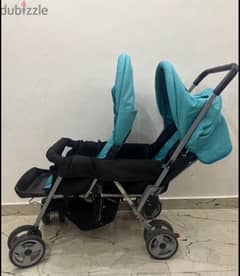 Baby twins stroller gracco عربة أطفال توأم ماركة