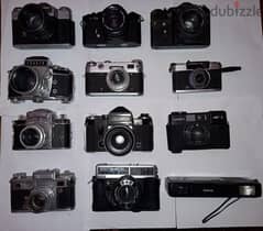 مجموعة من الكاميرات الروسى واليابانىوالبلورويد انتيك