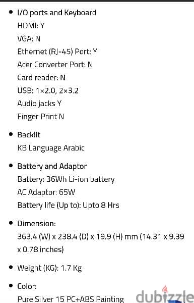 acer aspire 3 15.6 notebook 8