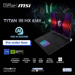 Msi Titan 18 HX A14VIG Intel Core i9-14900HX 2TB SSD 64GB Ram Nvidia