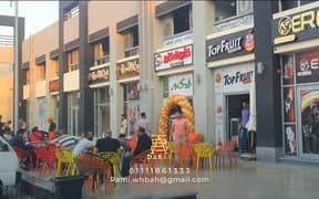 A distinctive shop for rent, finished and equipped with a restaurant, in Madinaty, Craft Zone, First Block