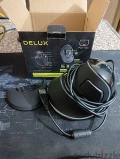 DeLUX Ergonomic Mouse, Wired Large RGB Vertical Mouse with 6 Buttons