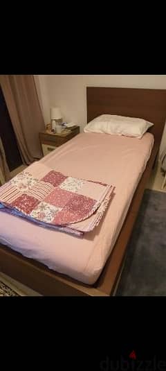 Ikea Bed without mattress 90×200 + 2 Drawers سرير ايكيا بدون مرتبة