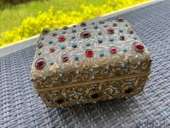 Casket Austin Hungarian with garnets and turquoise enamel circa 1900’s