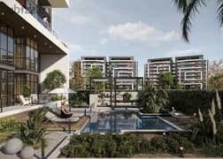 apartment 195m in Ravie Compound direct view on the pool at R8 new Capital in front of the largest services complex and next to university and hotel