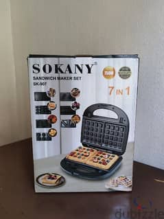 Sandwich Maker 7 in 1 Sokany 750w - توستر متعدد الاستخدامات ٧ في ١