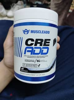 علبه كرياتين من muscle add مفتوحه فيها 46 سكوب صلاحيه 2026 0