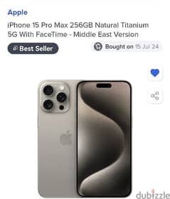 I phone 15 pro max 256gb natural titanium