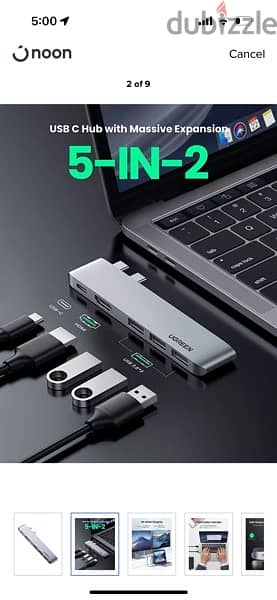 5-In-1 USB for Macbook Pro Air M1 Silver 1