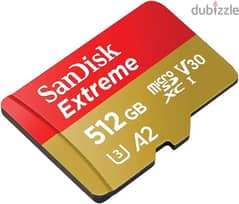 SanDisk Card memory 512 GB Extreme microSD UHS I
