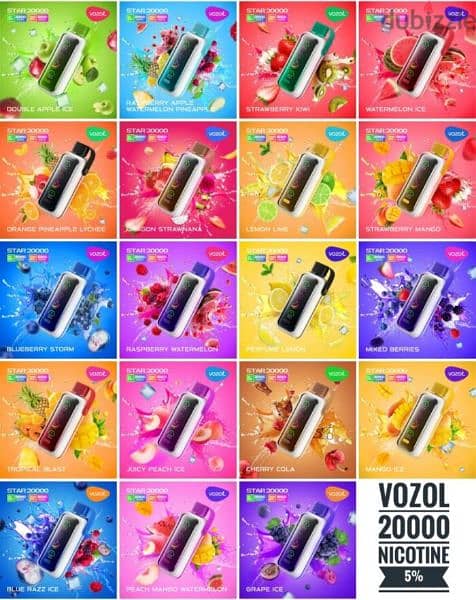 VAPE VOZOL 20000 PUFFS ORIGINAL فيب فوزول 20000 سحبة الأصلي 6