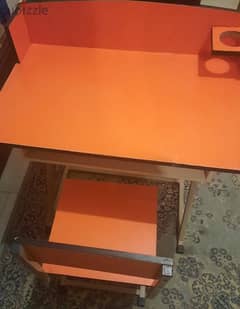 orange desk with chair for sale