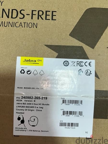 jabra headset (BIZ 2400) due NC bundle سماعه 1