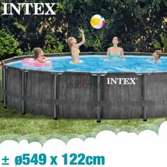 حمام سباحة دائري سهل التركيب بسعة (24 الف لتر) من نوع انتكس Intex