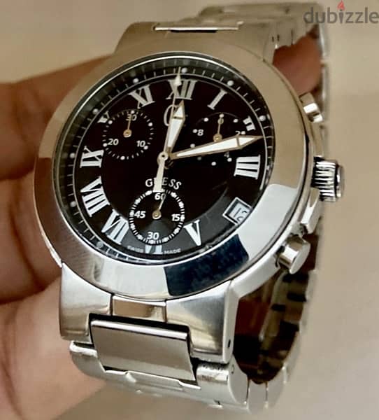 GC - GUEES COLLECTION  Original Swiss Made Chronograph40mm بالعلبه 12