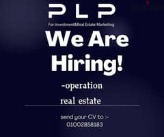 تعلن شركة PLP real estate عن فتح باب التوظيف في ادارة الاوبريشن
