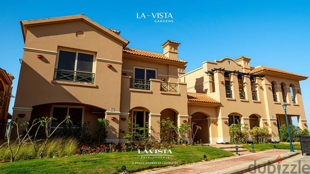 شاليه ارضي بجاردن غرفتين للبيع في قرية لافيستا جاردنز العين السخنه فيو رائع Garden chalet for sale in La Vista Gardens Ain Sokhna Village 3