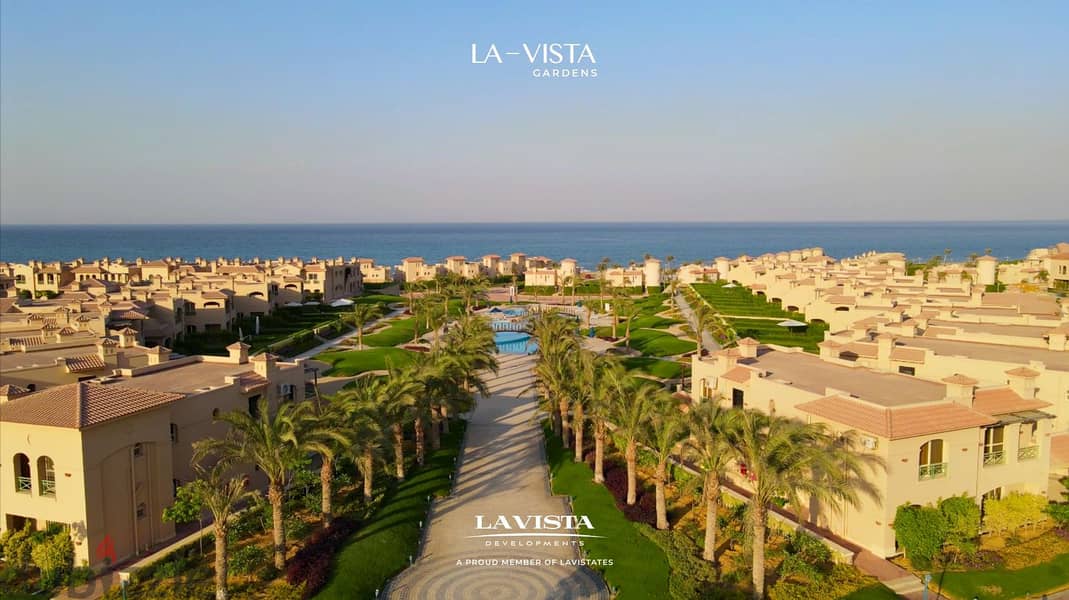 شاليه ارضي بجاردن غرفتين للبيع في قرية لافيستا جاردنز العين السخنه فيو رائع Garden chalet for sale in La Vista Gardens Ain Sokhna Village 8