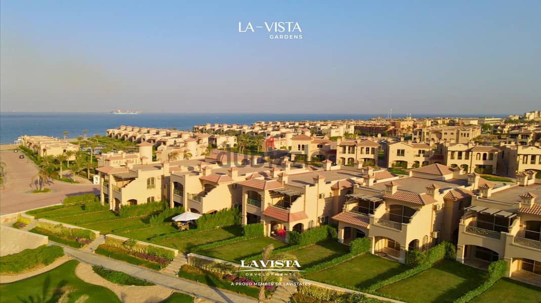 شاليه ارضي بجاردن غرفتين للبيع في قرية لافيستا جاردنز العين السخنه فيو رائع Garden chalet for sale in La Vista Gardens Ain Sokhna Village 10