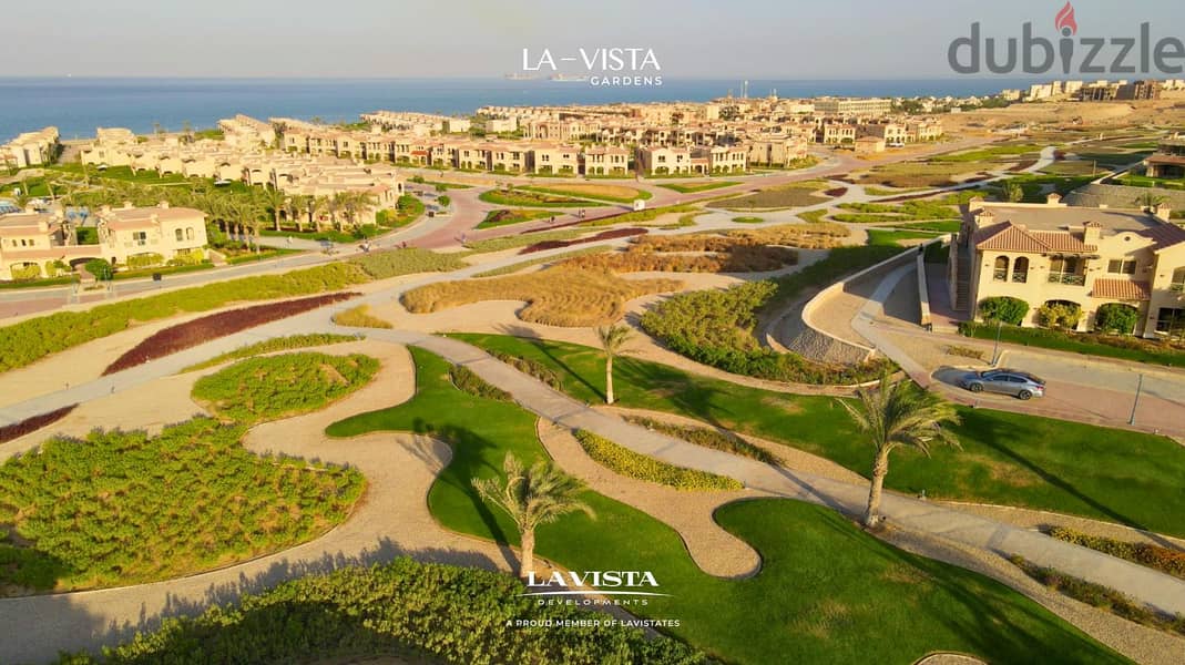 شاليه ارضي بجاردن غرفتين للبيع في قرية لافيستا جاردنز العين السخنه فيو رائع Garden chalet for sale in La Vista Gardens Ain Sokhna Village 11