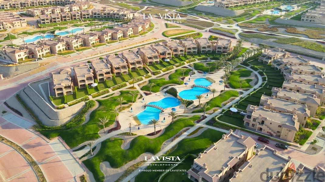 شاليه ارضي بجاردن غرفتين للبيع في قرية لافيستا جاردنز العين السخنه فيو رائع Garden chalet for sale in La Vista Gardens Ain Sokhna Village 17