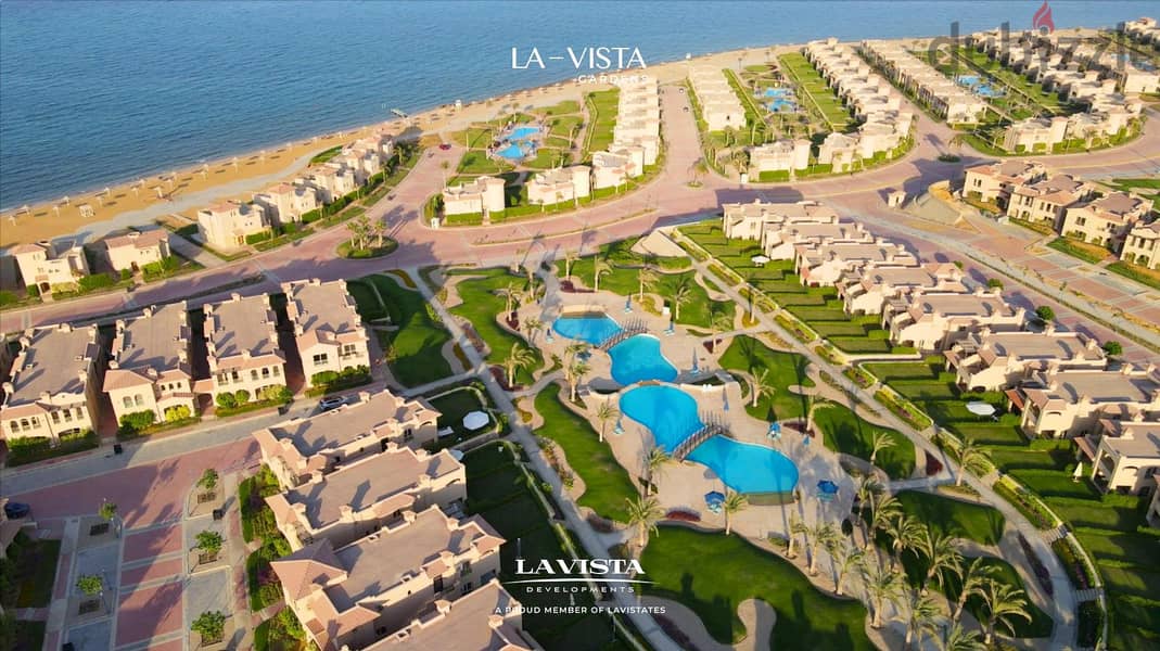 شاليه ارضي بجاردن غرفتين للبيع في قرية لافيستا جاردنز العين السخنه فيو رائع Garden chalet for sale in La Vista Gardens Ain Sokhna Village 18