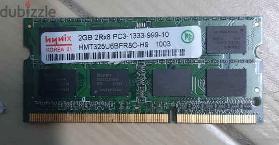 Hynix ram 2GB 2Rx8 PC3-1333-999-10