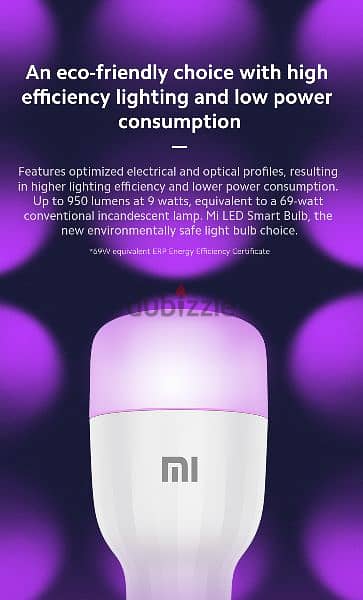 لعشاق الالوان والتكنولجيا الذكيه أخر قطعه متوفره من mi smart bulb 1