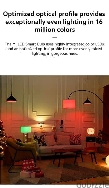 لعشاق الالوان والتكنولجيا الذكيه أخر قطعه متوفره من mi smart bulb 6