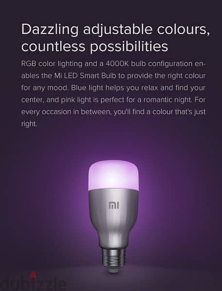 لعشاق الالوان والتكنولجيا الذكيه أخر قطعه متوفره من mi smart bulb 14