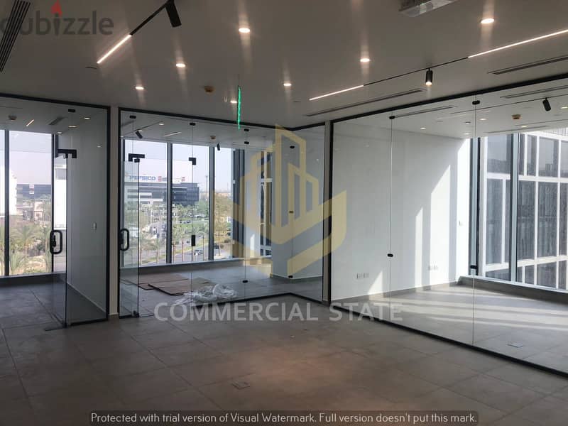 Finished Office for Rent 154m-CFC-مكتب جاهز للايجار في كايروفستيفال 1