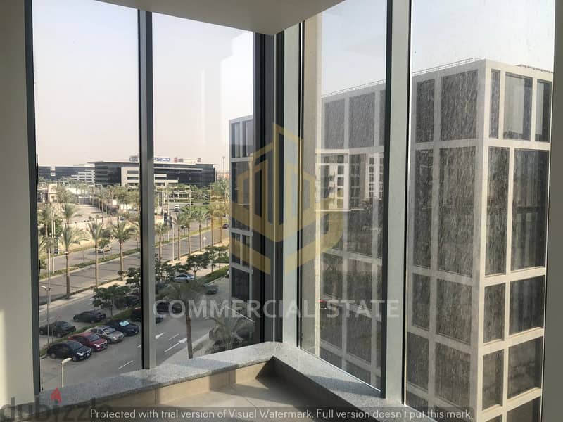 Finished Office for Rent 154m-CFC-مكتب جاهز للايجار في كايروفستيفال 9