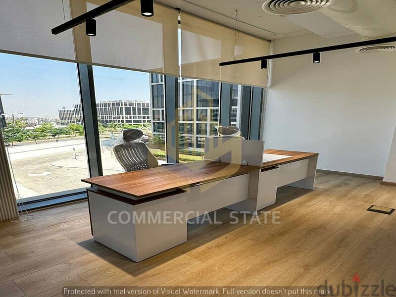 Furnished Office for Rent 95m in CFC-مكتب مفروش للايجار-كايرو فيستيفال 2