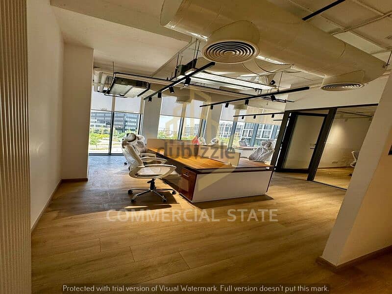 Furnished Office for Rent 95m in CFC-مكتب مفروش للايجار-كايرو فيستيفال 3