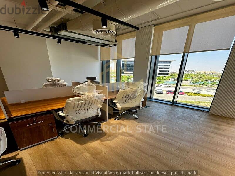 Furnished Office for Rent 95m in CFC-مكتب مفروش للايجار-كايرو فيستيفال 6