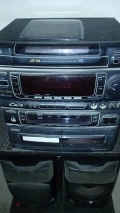 AIWA, 2000W -3CD,2cassett, full sound system+ remot+wooden cabenet