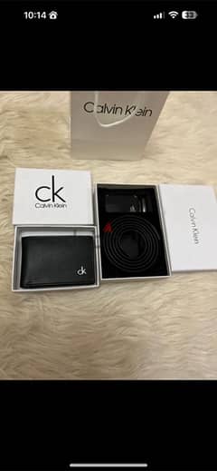 ck package wallet and belt new with box