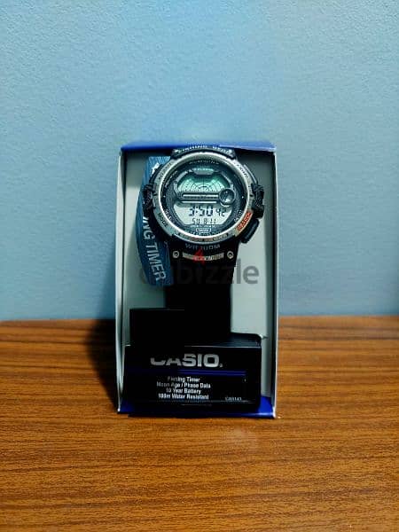 Casio Men's Fishing Gear 10 Year Battery Black Resin Watch 1