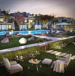 With a 10% discount, you will own a twin house of 277 meters + a garden of 195 meters on the central axis and the Green River and steps from the Embas