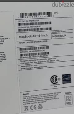 MacBook Air 2023 M2 chip 8GB RAM 256GB SSD 15” -
