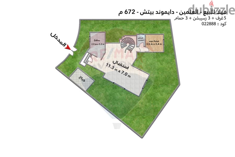 فيلا ستاند الون للبيع (دايموند بيتش - العلمين) 672 م 4