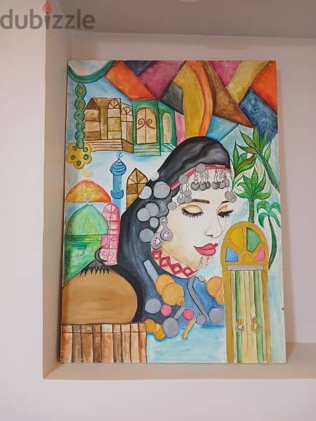 handmade folk art canvas 0