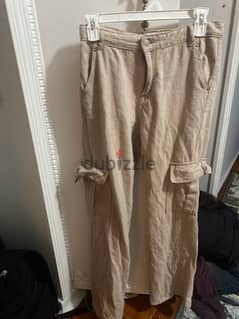 trendy beige cargo pants