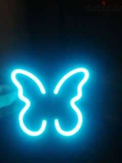 wall decoration butterfly electrical lights blue 0