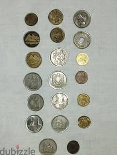 لهواة تجميع العملات مجموعة عملات قديمة مصرية وعربية وأجنبية