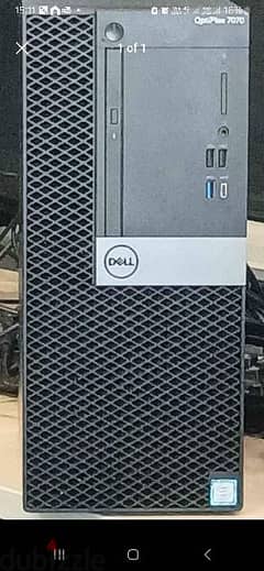 Dell optiplex 7070 intel core i7 gen 9  Ram 8GB hard 1 tb + SSD 240